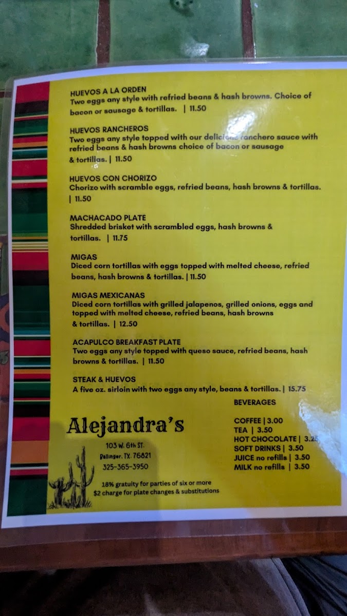 Alejandra's Menu - Image 4